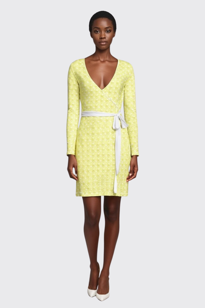 Yellow xoxo style Wrap Dress