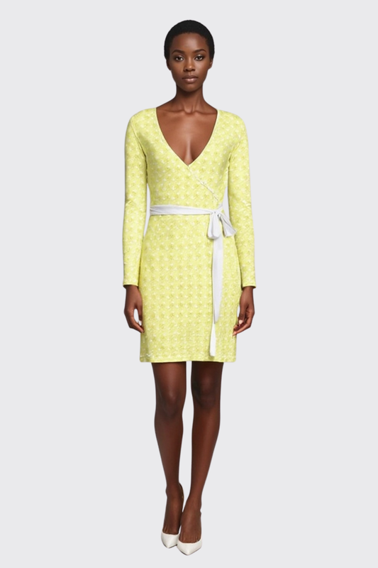 Yellow xoxo style Wrap Dress