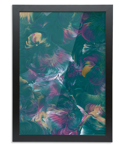'Floral Utopia' Framed A3 Abstract Giclée Fine Art Print