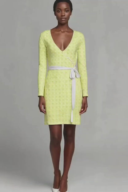 Yellow xoxo style Wrap Dress