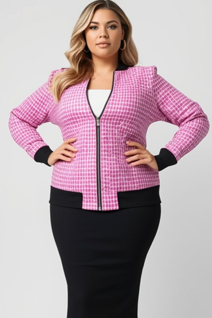 Pink Pebbles Ladies Bomber Jacket